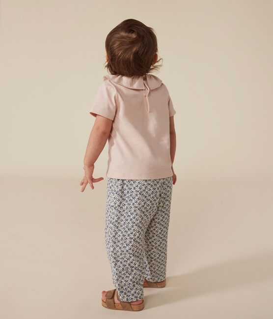 Kurzärmelige Baby-Bluse aus Jersey rosa SALINE