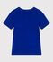 Kurzärmeliges Damen-T-Shirt aus Leinen blau SURF