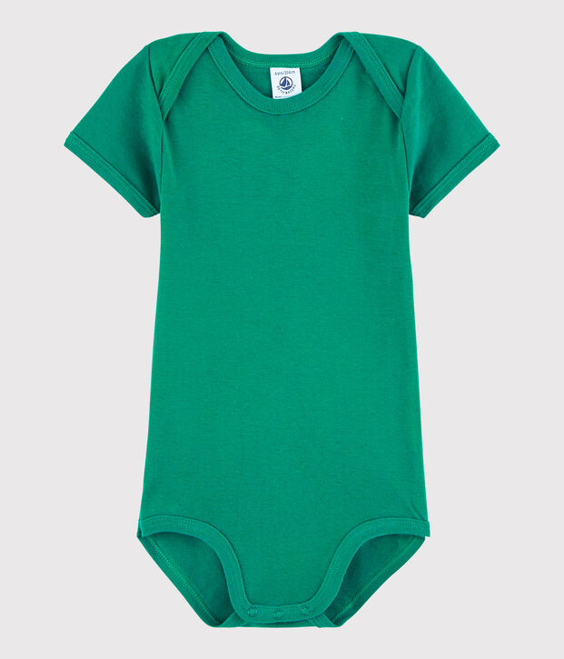 Kurz&auml;rmeliger Baby-Body Jungen gr&uuml;n