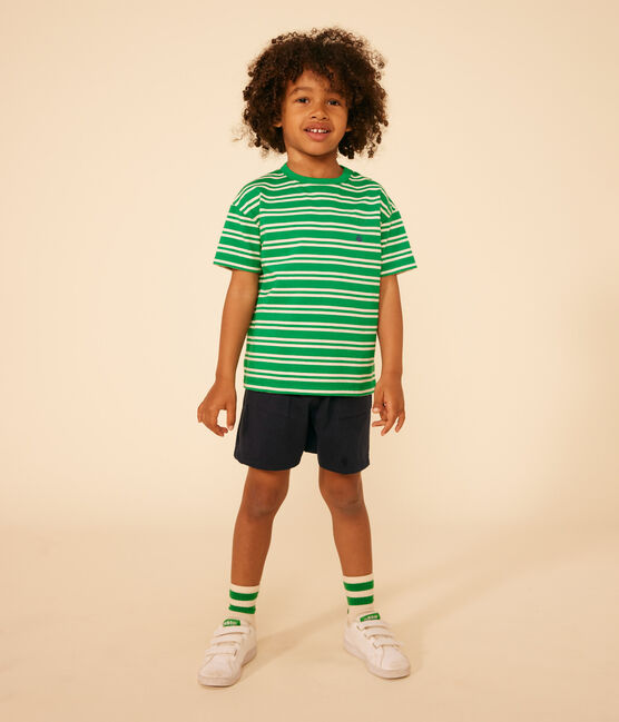 Gestreiftes Jungen-T-Shirt aus Jerseystoff PRADO/ AVALANCHE