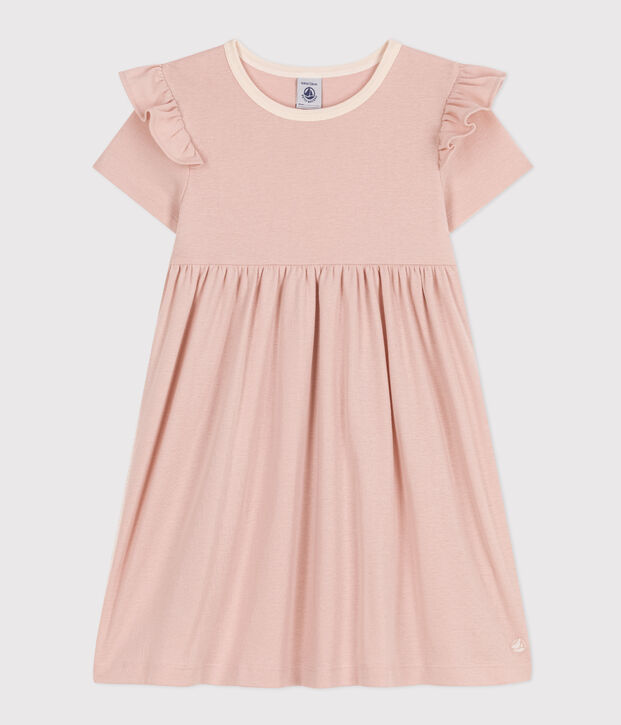 Kurz&auml;rmeliges Kleid aus Baumwolle Kinder/M&auml;dchen rosa