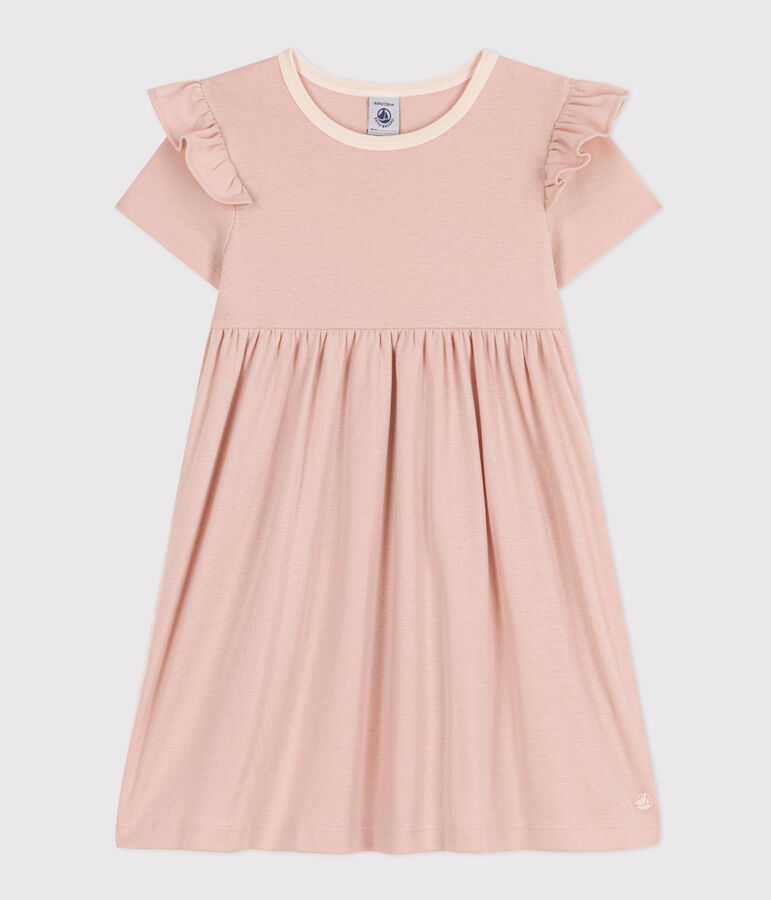 Kurz&auml;rmeliges Kleid aus Baumwolle Kinder/M&auml;dchen rosa