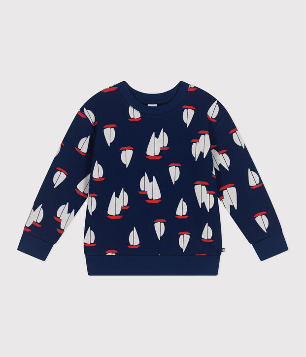 Kinder-Sweatshirt aus bedruckter Baumwolle blau/vielfarbig