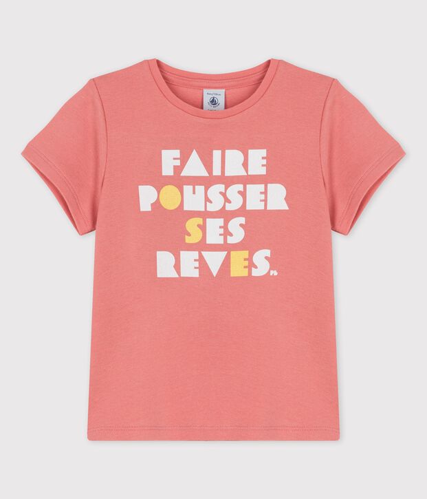 Kurz&auml;rmeliges T-Shirt aus Baumwolle f&uuml;r M&auml;dchen rosa