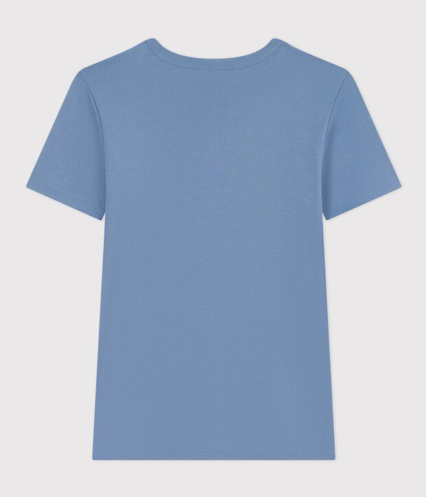 T-Shirt L&rsquo;ICONIQUE aus Baumwolle mit rundem Ausschnitt f&uuml;r Damen blau