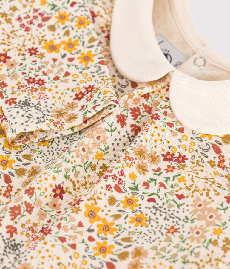 Baby-Bluse mit Kragen aus Baumwolle naturfarben/vielfarbig