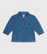 Baby-Hemd aus einfarbigem Jeansstoff