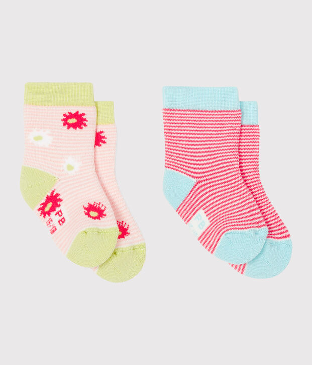 2er-Set Kindersocken f&uuml;r M&auml;dchen vielfarbig