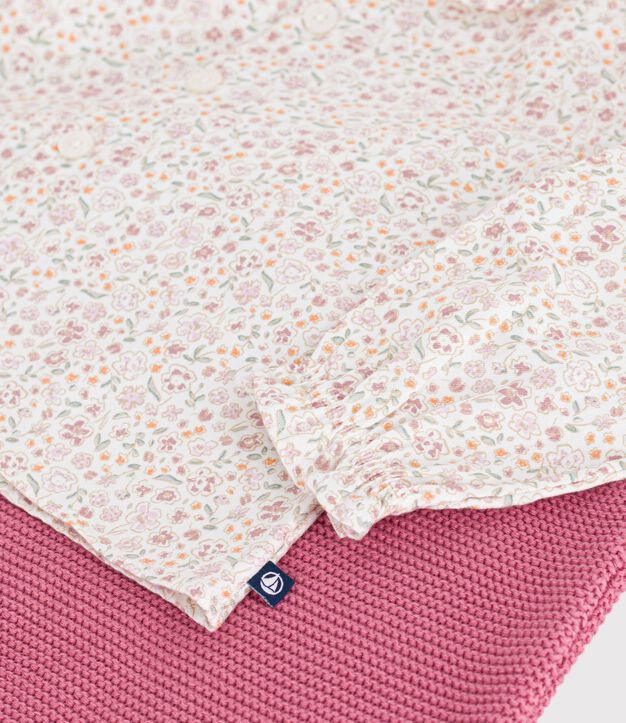 Baby-Set aus Baumwolle mit Blumenmuster vielfarbig
