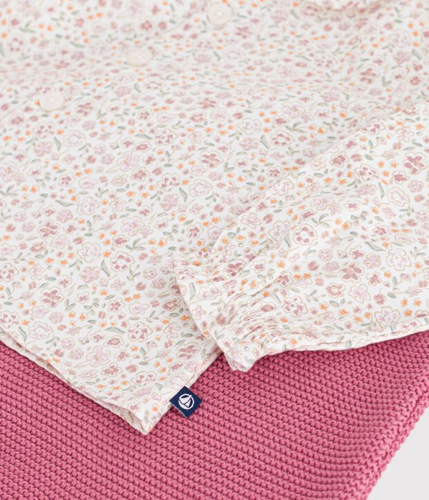 Baby-Set aus Baumwolle mit Blumenmuster vielfarbig