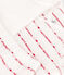 Dreiteiliges Baby-Set aus Bio-Baumwoll-Jacquard weiss MARSHMALLOW/rot TERKUIT