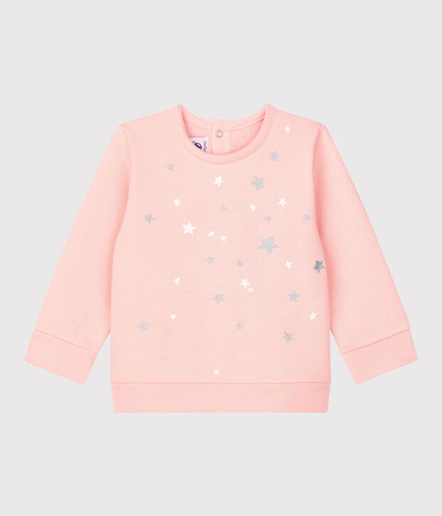 Baby-Sweatshirt aus Molton rosa