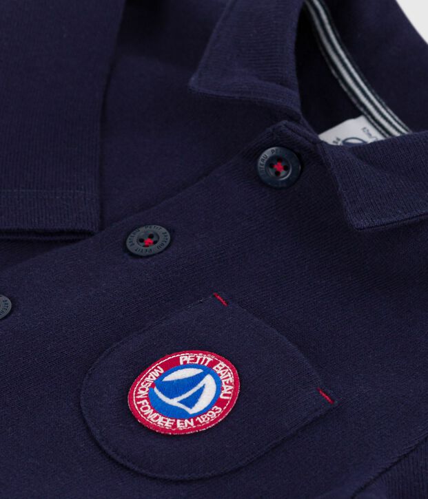 Langer Baby-Overall aus einfarbiger Baumwolle im Tankwart-Stil SOIR