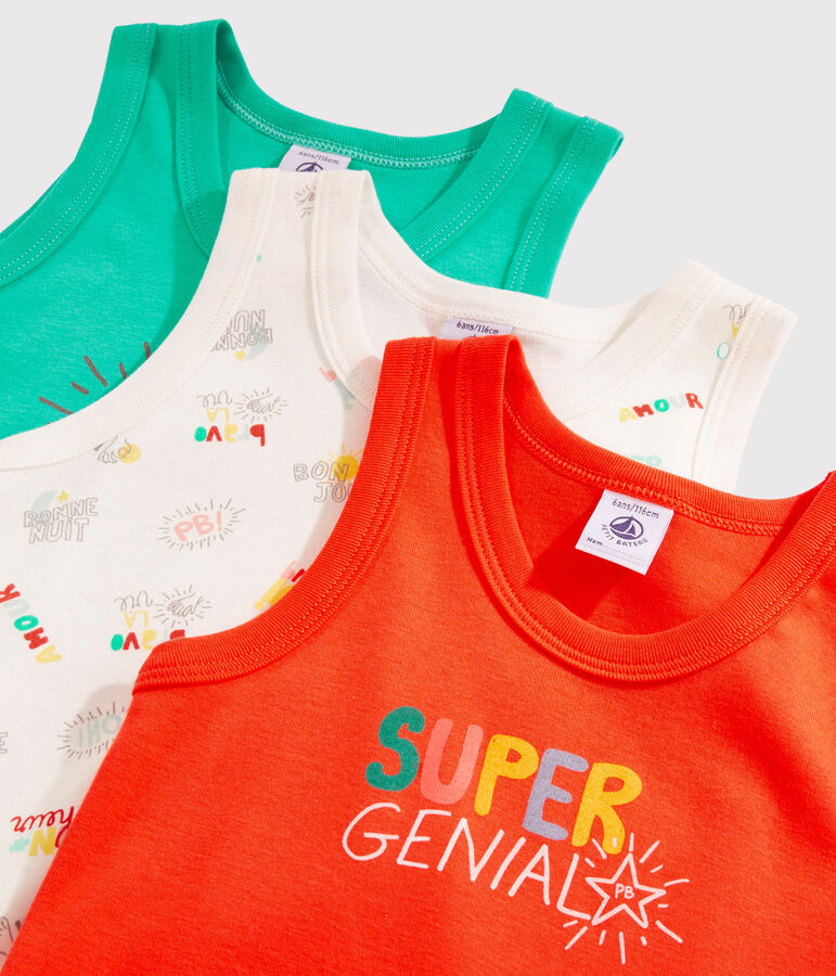 3er-Set Tanktops f&uuml;r kleine Jungen vielfarbig
