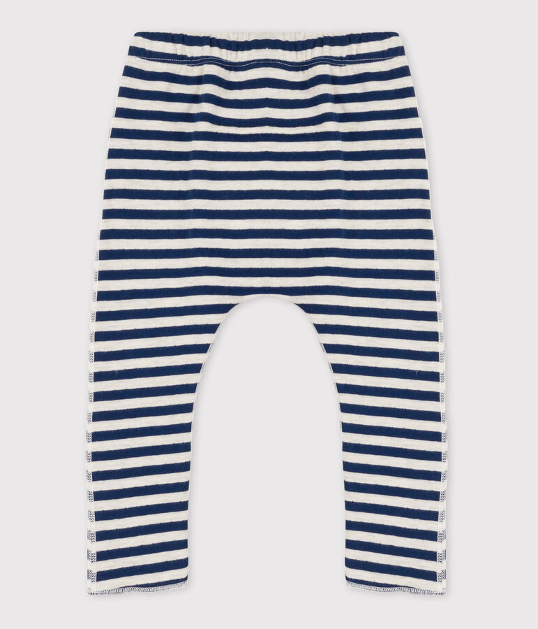 Gestreifte Baby-Hose aus Doppeljersey blau MEDIEVAL/ MONTELIMAR
