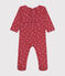 Langärmelige Baby-Pyjamas aus Baumwolle rosa PAPI/beige PANACOTTA