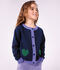 Kinder-Cardigan aus einfarbiger Wolle und Baumwolle SOIR