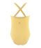 1-teiliger Kinder-Badeanzug Mädchen gelb BAMBOO/weiss MARSHMALLOW