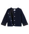 Baby-Cardigan aus gestepptem Doppeljersey für Mädchen blau SMOKING CN