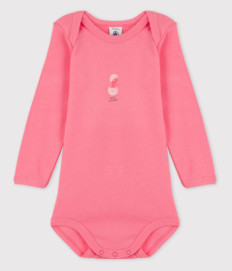 Lang&auml;rmliger Baby-Body f&uuml;r M&auml;dchen rosa