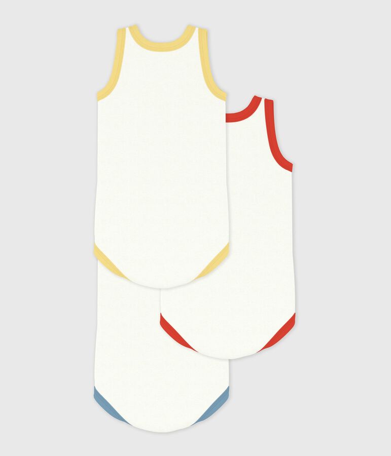 Set &auml;rmellose Baby-Bodys aus einfarbiger Baumwolle vielfarbig