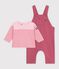 Baby-Geschenkset aus Baumwolle: T-Shirt und Latzhose vielfarbig