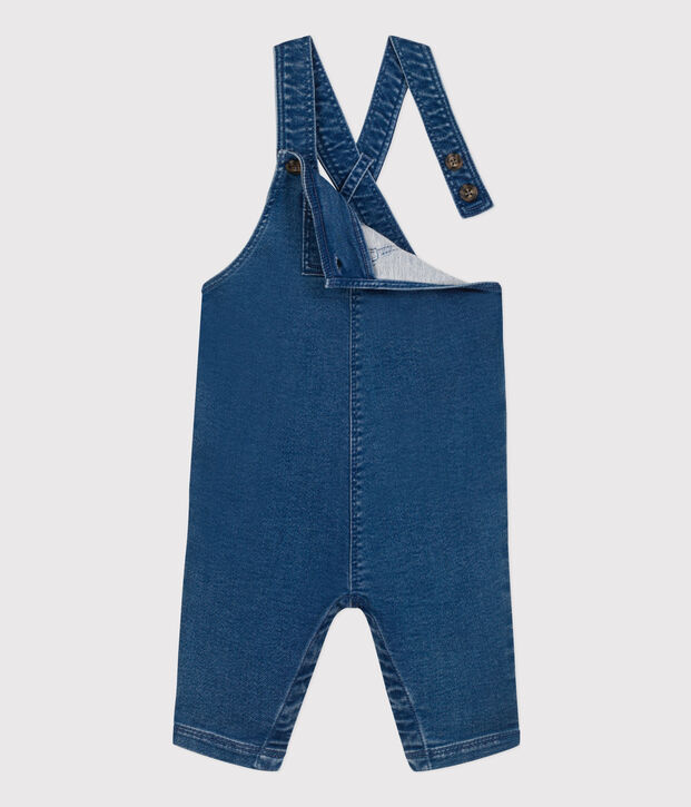 Lange Baby-Latzhose aus Denim blau