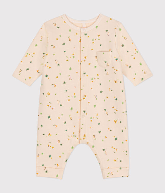 Langer Baby-Overall aus Molton weiss AVALANCHE/ MULTICO