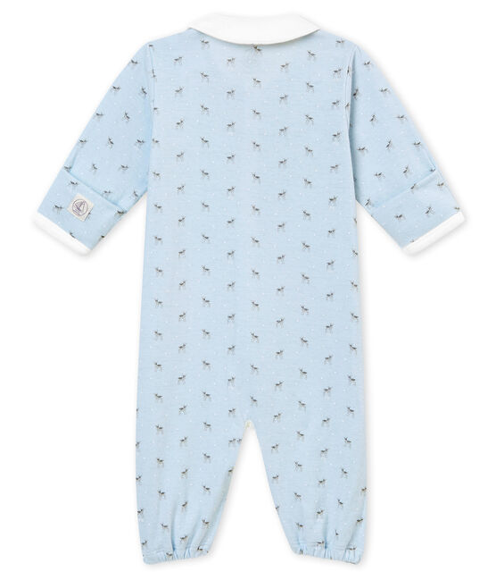 Baby Jungen Overall aus gedoppeltem Jersey mit Print blau FRAICHEUR/weiss MULTICO