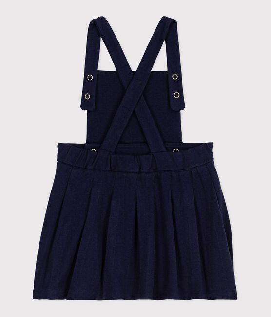 Baby-Kleid aus Baumwolle mit Falten. blau SOIR