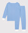 Gestreifter Kinderpyjama aus Baumwolle DELPHINIUM/ MARSHMALLOW