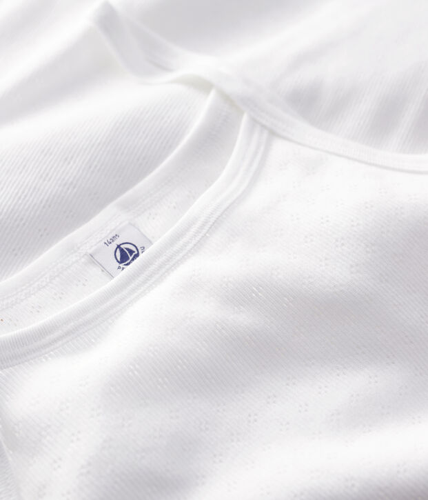 2er-Set Spaghetti-Tops aus Bio-Baumwolle mit Lochstickerei f&uuml;r M&auml;dchen vielfarbig