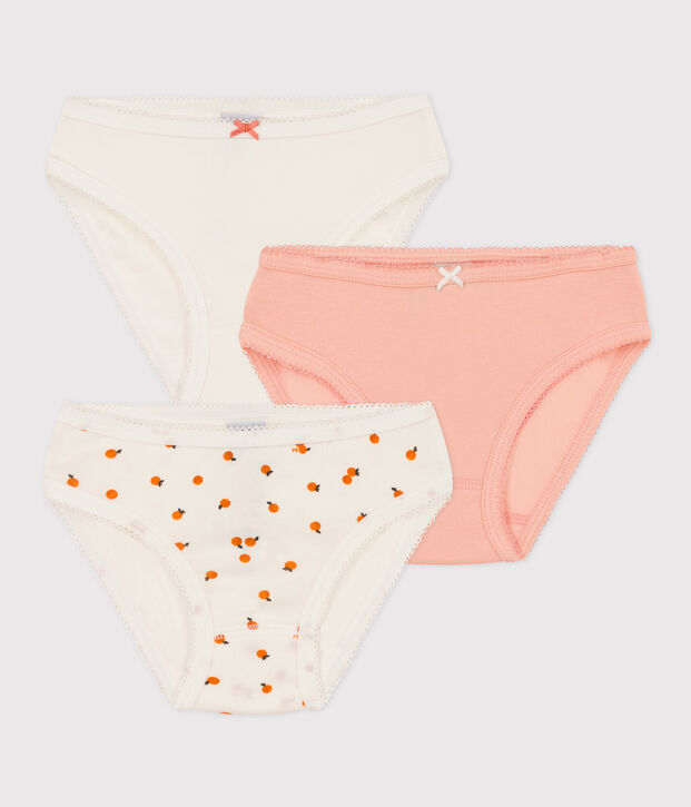 3er-Set Orangettes-Slips aus Baumwolle f&uuml;r M&auml;dchen vielfarbig