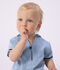 2-teiliges Baby-Set aus Chambray, T-Shirt mit Matrosenkragen blau
