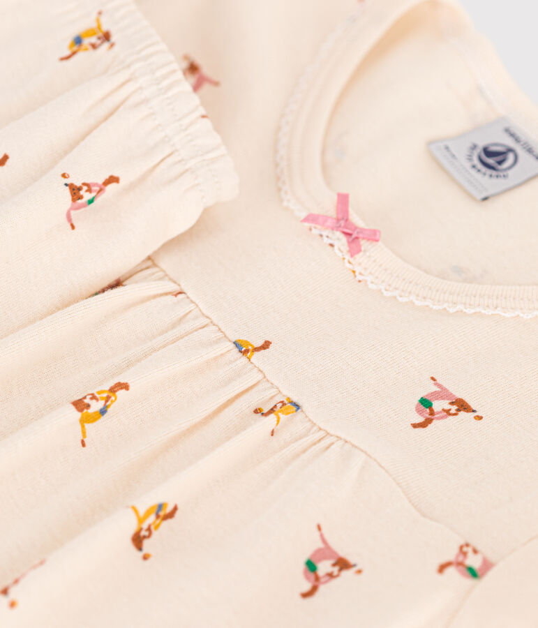 Kurzer Kinderpyjama aus Baumwolle mit Tier-Printmotiv weiss AVALANCHE/ MULTICO