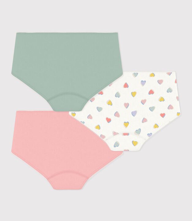 Set Kinder-Shortys aus Baumwolle mit Herzmotiv vielfarbig