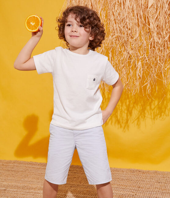 Kinder-T-Shirt Jungen weiss MARSHMALLOW