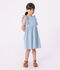 &Auml;rmelloses Kinder-Kleid aus Baumwolle blau