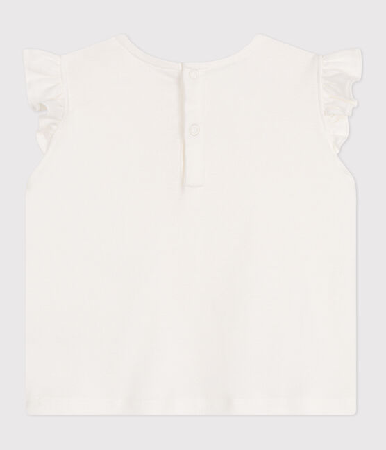 Ärmellose Baby-Bluse aus Baumwolle weiss MARSHMALLOW