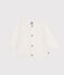 Baby-Cardigan aus Baumwollstrick in Ajour-Optik weiss MARSHMALLOW