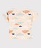 Kurzärmeliges Baby-T-Shirt aus bedrucktem Jersey weiss AVALANCHE/ MULTICO