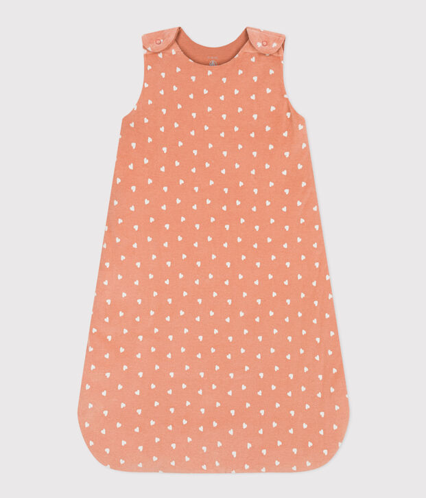 Babyschlafsack aus Nicki TOG 2 rosa/weiss