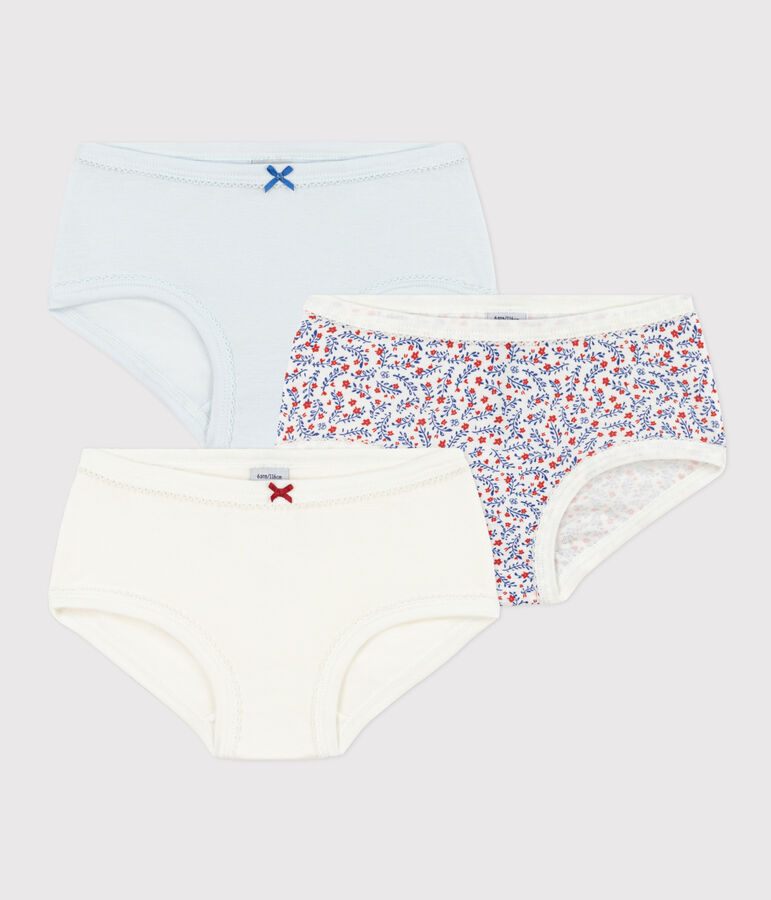 3er-Set gebl&uuml;mte Slips aus Baumwolle f&uuml;r M&auml;dchen vielfarbig