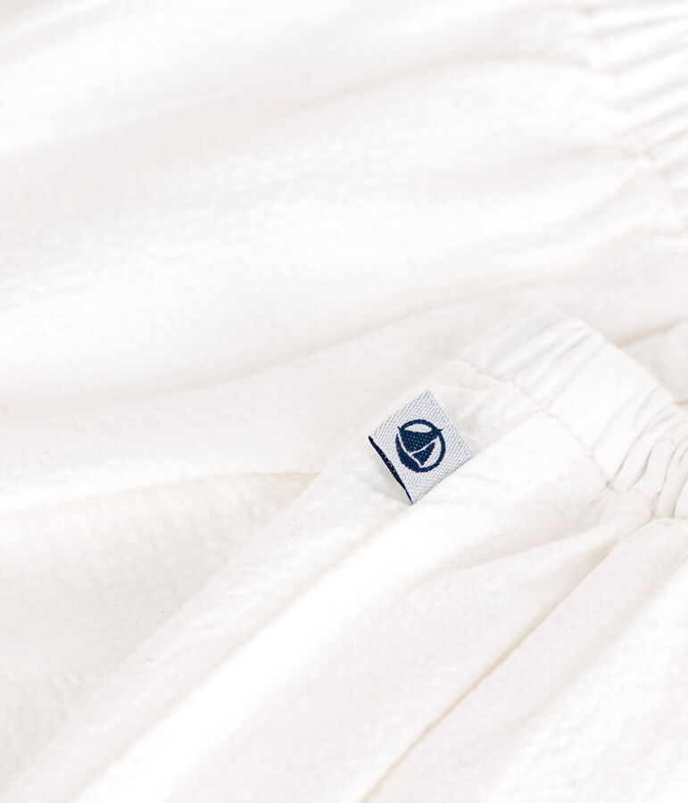 Seersucker-Babypumphose weiss