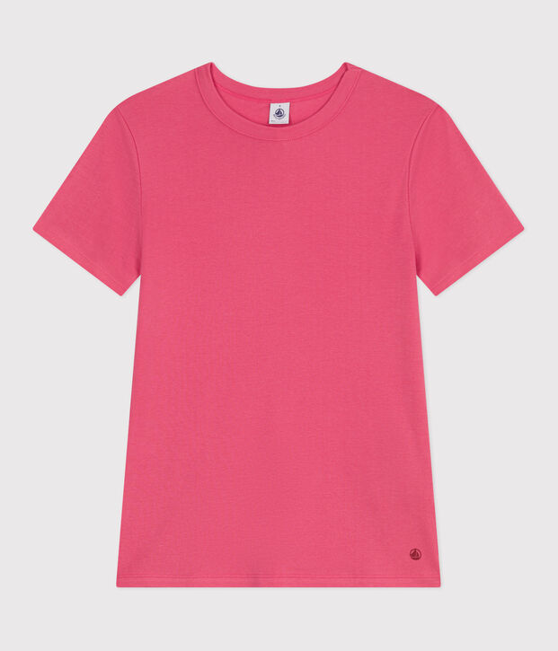 Damen-T-Shirt L'Iconique aus einfarbiger Baumwolle rosa