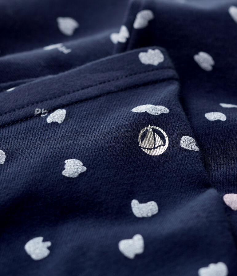 Kinder-Leggings aus Jersey-Elasthan f&uuml;r M&auml;dchen blau/vielfarbig