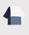 Streifenshirt für Damen Christoph Rumpf x Petit Bateau weiss MARSHMALLOW/blau SMOKING