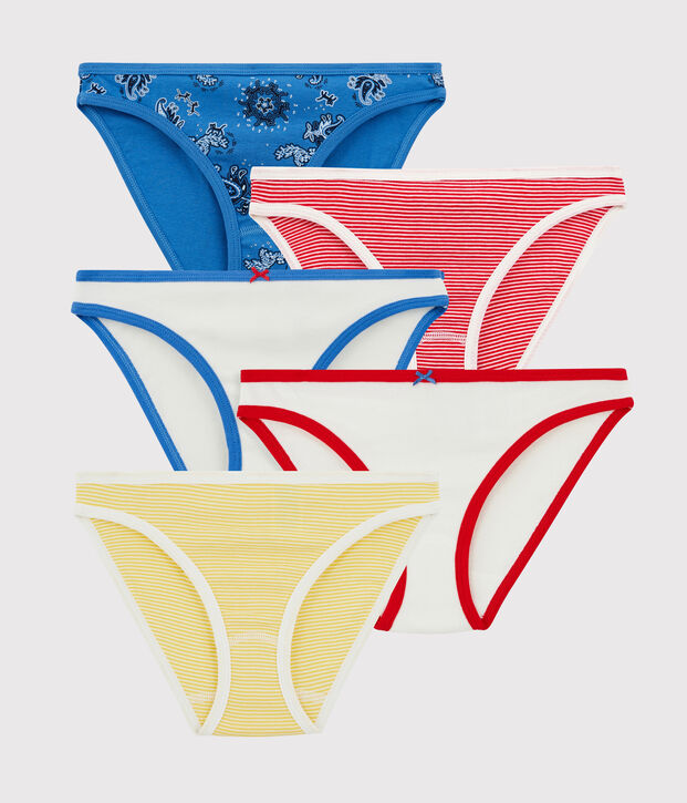 5er-Set Slips aus Bio-Baumwolle f&uuml;r Damen vielfarbig