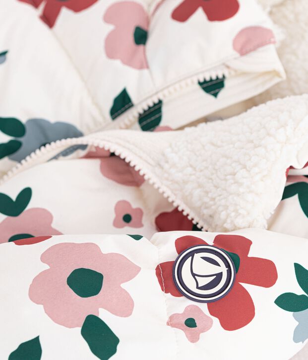 Winterjacken f&uuml;r Kinder mit Blumenmuster naturfarben/vielfarbig