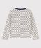 Kinder-Cardigan aus Molton für Mädchen grau BELUGA/blau MEDIEVAL